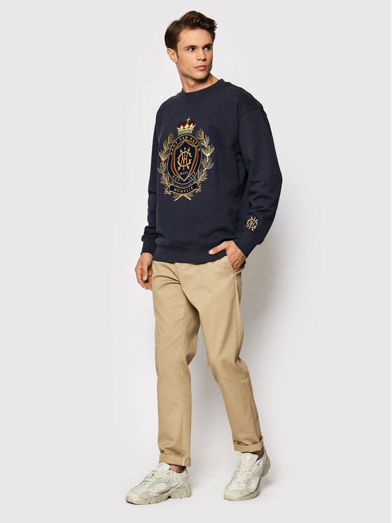 Gant Sweatshirt Royal Chest 2046086 Dunkelblau Relaxed Fit | Modivo.de