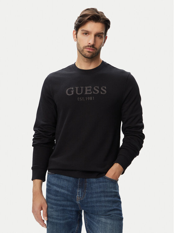 Guess Hanorac M6YQ08 K4242 Negru Slim Fit