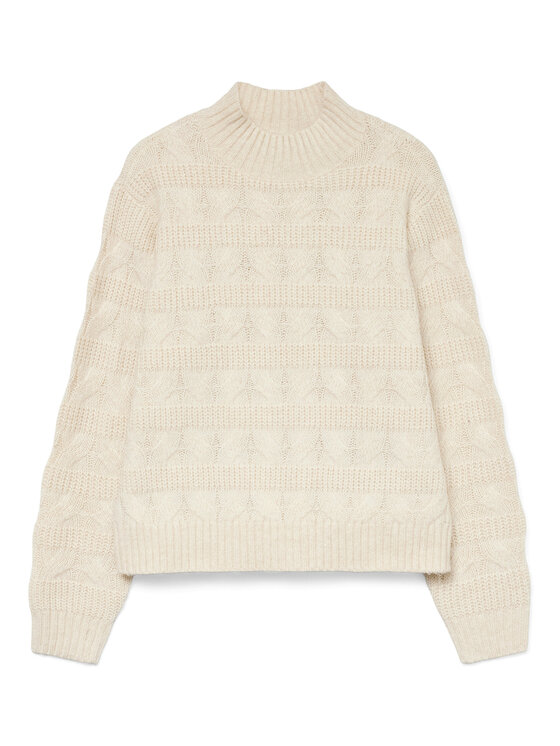 Vero Moda Vero Moda Bluză cu gât Virgo 10331875 Bej Regular Fit