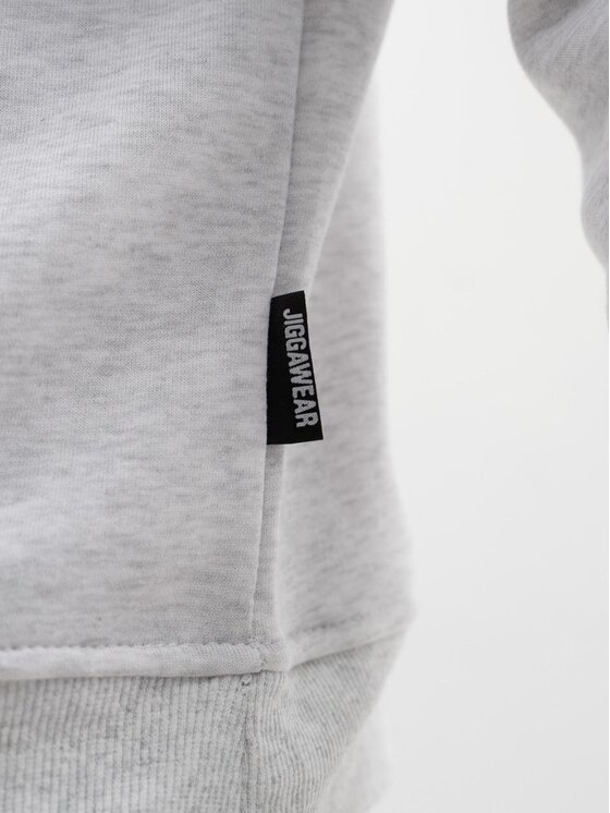Jigga Wear Jigga Wear Bluza Bluza Bez Kaptura Męska Szara Jigga Wear Badge M Szary Regular Fit