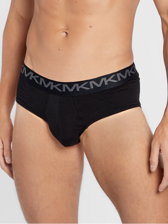 Michael Kors Michael Kors Set od 3 para muških slip gaća 6BR1L10033 Crna