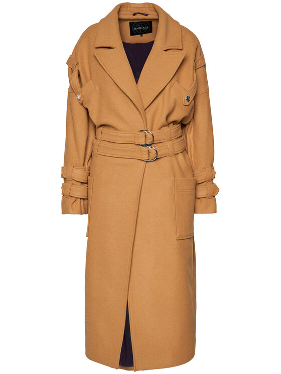 Rage Age Rage Age Μάλλινο παλτό Mamtaz 3 Καφέ Regular Fit