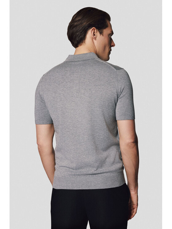 Lancerto Lancerto Polo Nils PO073125000052 Szary Regular Fit