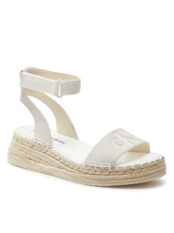 Calvin Klein Jeans Calvin Klein Jeans Εσπαντρίγιες Sporty Wedge Rope Su Con YW0YW00977 Εκρού