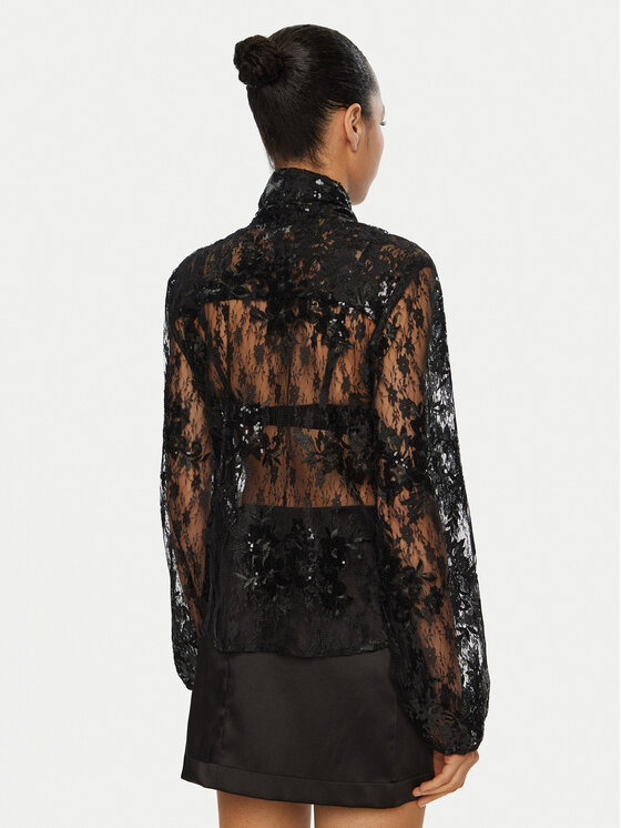 Kontatto Kontatto Bluse AI2025 Schwarz Regular Fit