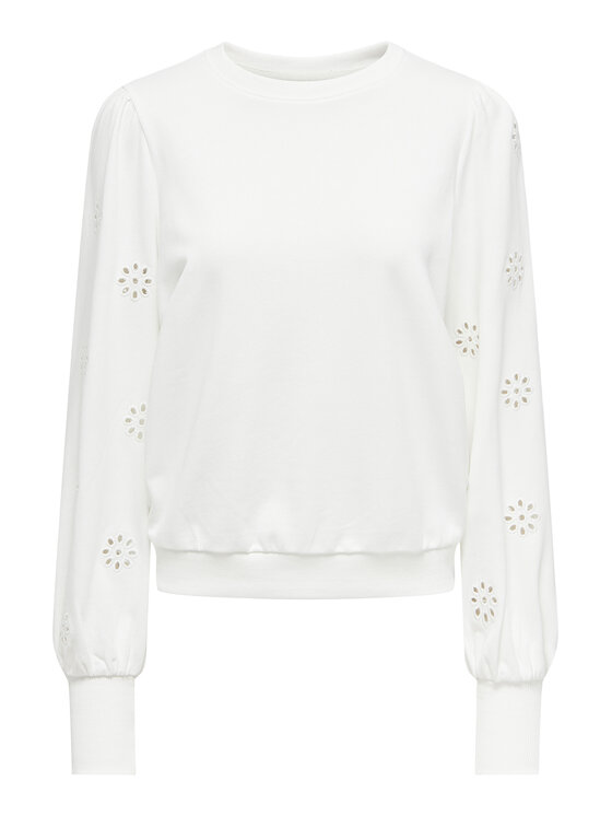 ONLY ONLY Sweatshirt Femme 15315687 Weiß Regular Fit