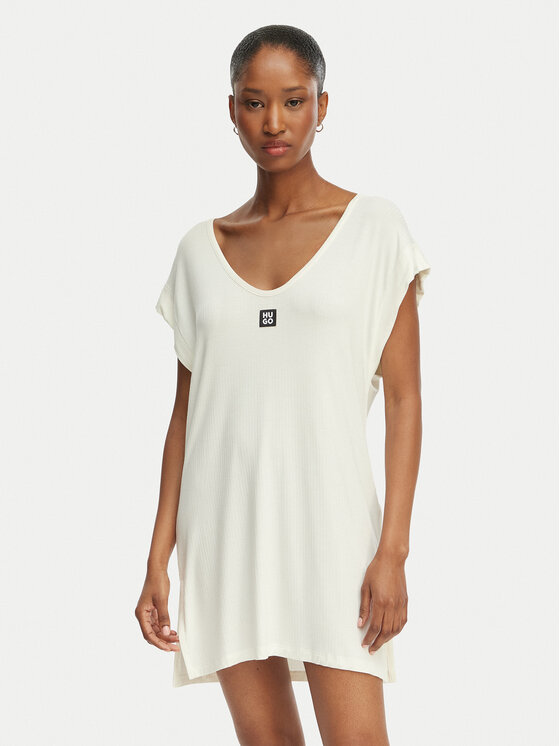 HUGO HUGO Pludmales kleita Signature B. 50555745 Krēmkrāsas Relaxed Fit