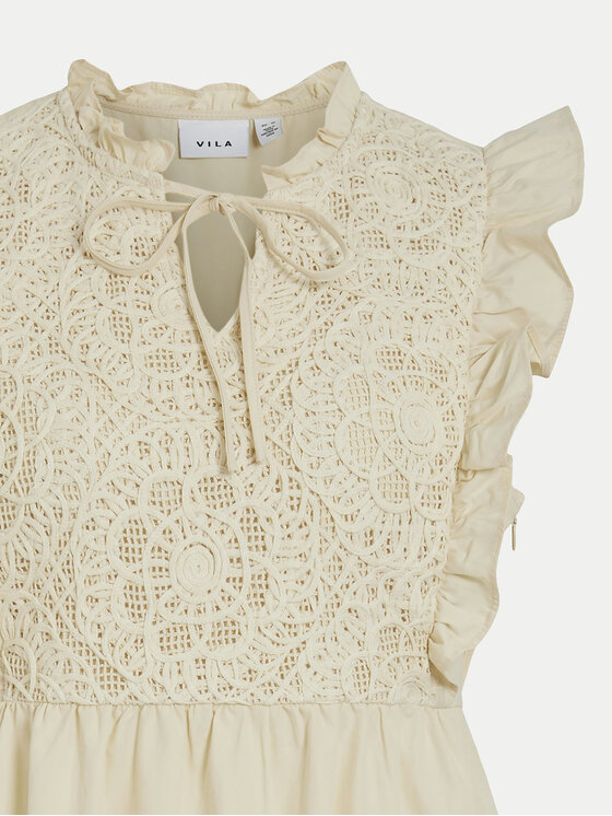 Vila Vila Літня сукня Krista 14106337 Бежевий Regular Fit