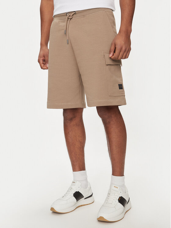 Boss Pantaloncini sportivi 50511591 Marrone Relaxed Fit, taglia : M