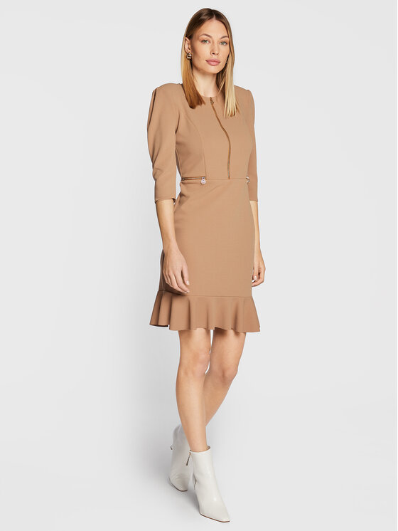 Rinascimento Rinascimento Coctailkleid CFC0111065003 Beige Regular Fit