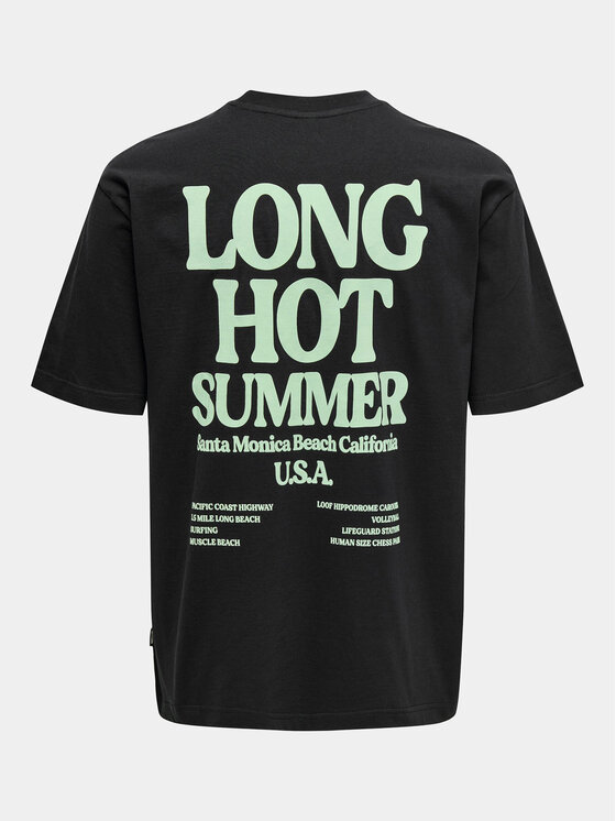 Only & Sons Only & Sons T-shirt Kenny 22028736 Crna Relaxed Fit