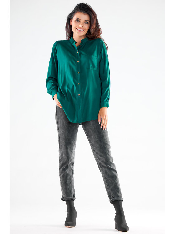 Awama Awama Camicia A525 Verde Basic Fit