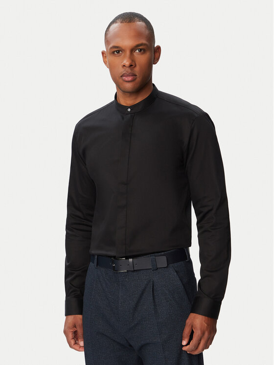 HUGO Cămașă Kaleb 50544949 Negru Slim Fit