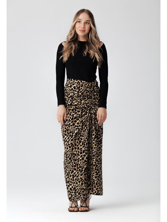 LAURELLA LAURELLA Sukňa 7TU001 Hnedá Regular Fit