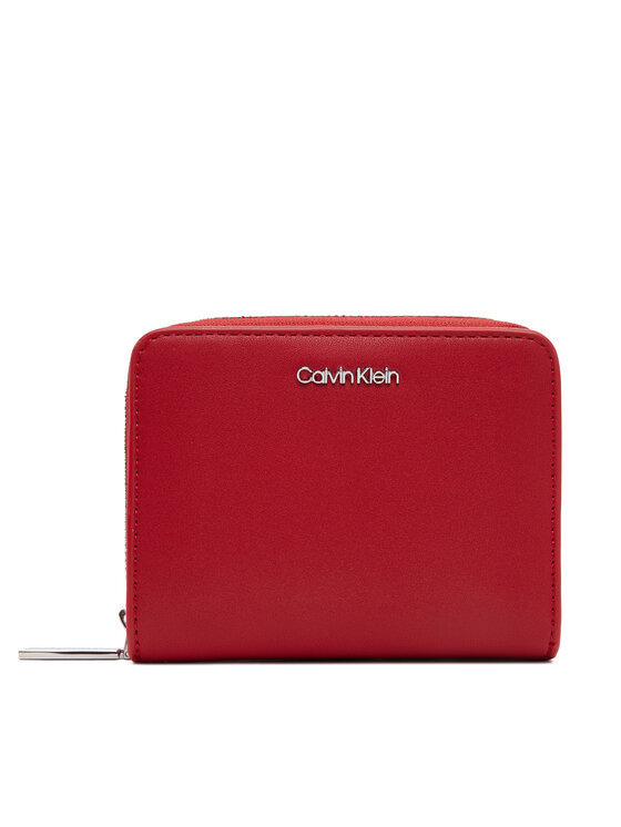 Női Kis női pénztárca Calvin Klein, Piros, Ck Must Medium Zip Around Wallet K60K611937
