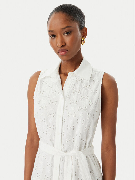 LOLA CASADEMUNT LOLA CASADEMUNT Sukienka letnia LS2616037 Kremowy Regular Fit