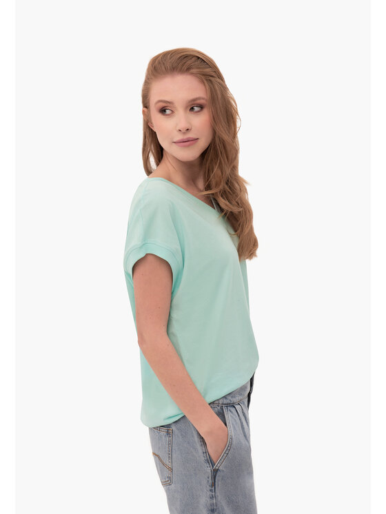 Volcano Volcano T-Shirt T-SKY Zielony Regular Fit