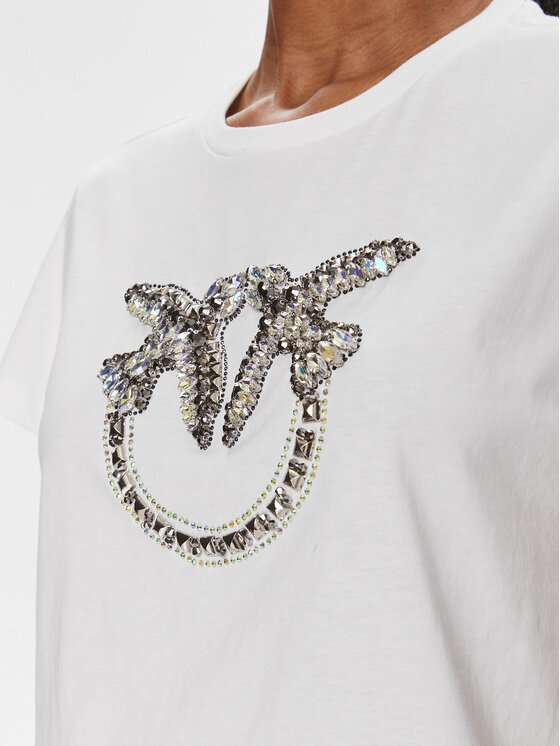 PINKO Pinko T-Shirt Quentin 100535 A1R7 Λευκό Regular Fit