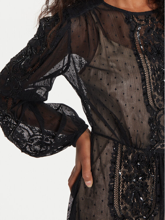 TWINSET TWINSET Koktélruha 241TP2030 Fekete Loose Fit