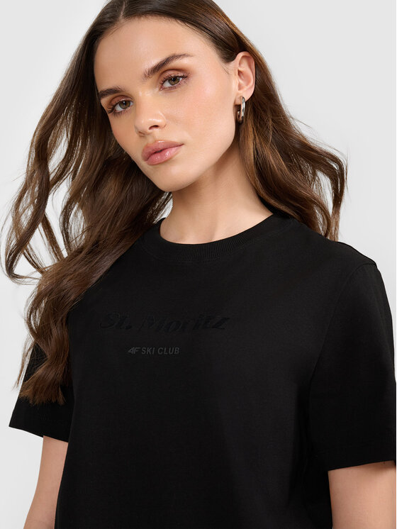 4F 4F T-Shirt SUMMIT BLISS Czarny Loose Fit