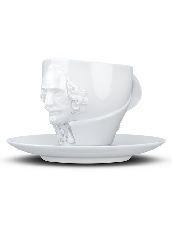 58 products 58 products Filiżanka ze spodkiem uniwersalna - William Shakespeare Biały