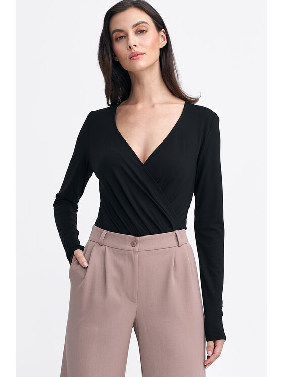 NIFE NIFE Kalhoty z materiálu SD104 Béžová Relaxed Fit