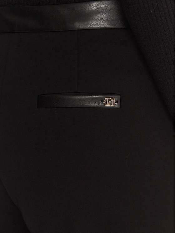 Gaudi Gaudi Medžiaginės kelnės 521BD24003 Juoda Slim Fit