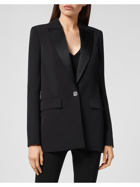 PHILIPP PLEIN PHILIPP PLEIN Marynarka 6541 Czarny Loose Fit