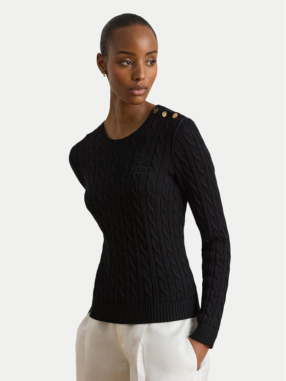 LAUREN RALPH LAUREN Pulover 200P14039001 Negru Regular Fit