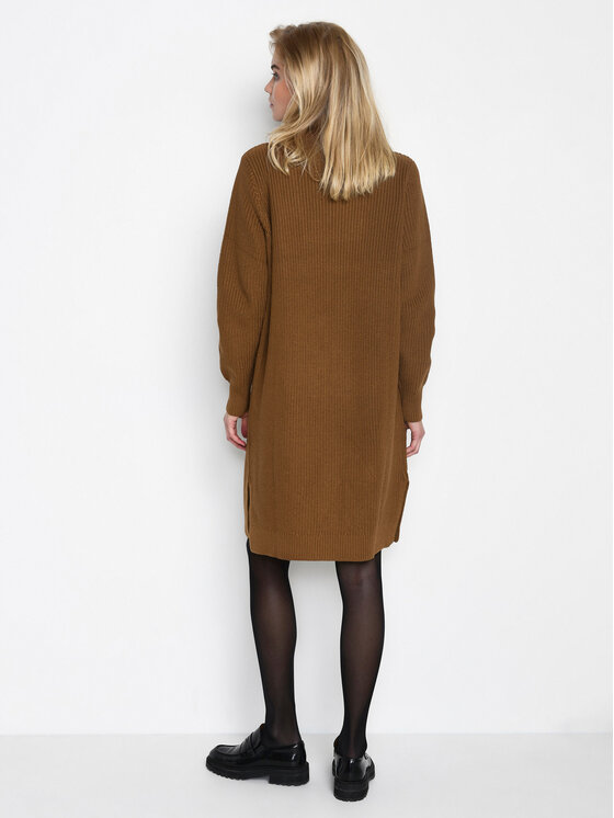 Kaffe Kaffe Strickkleid Lioa 10506885 Braun Regular Fit