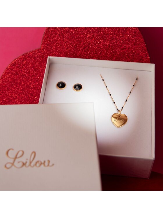 Lilou Lilou Set náušnice a náhrdelník I'm Yours Zlatá