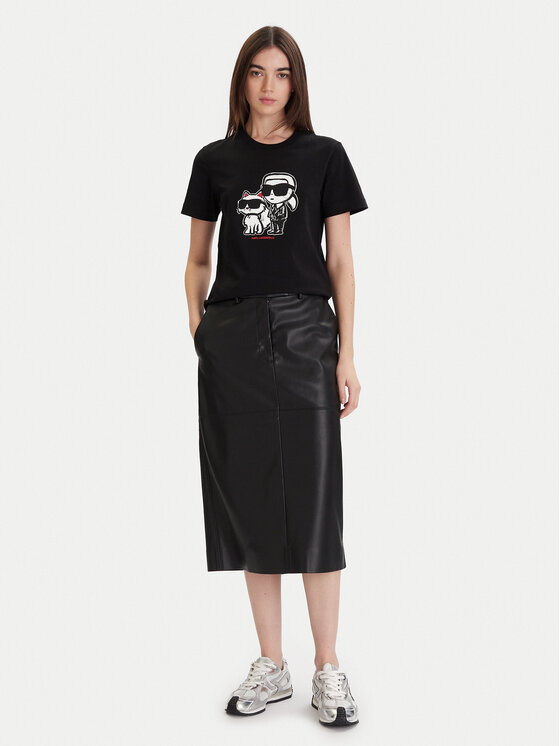 KARL LAGERFELD KARL LAGERFELD Tričko A1W17129 Čierna Regular Fit