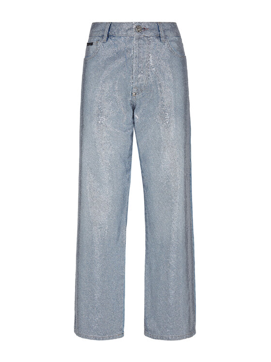 PHILIPP PLEIN PHILIPP PLEIN Džínsy 3177 Modrá Wide Leg