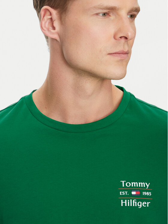 Tommy Hilfiger Tommy Hilfiger Футболка Stack MW0MW38622 Зелений Regular Fit