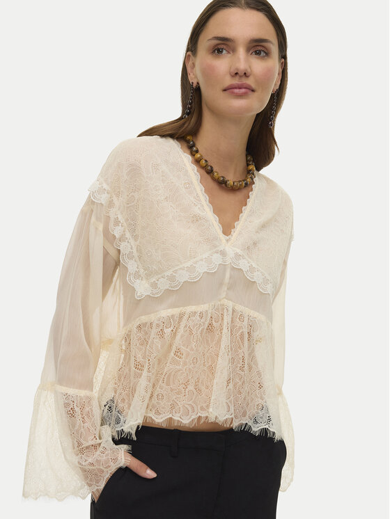 Vero Moda Vero Moda Блузка Emilie 10347592 Écru Regular Fit