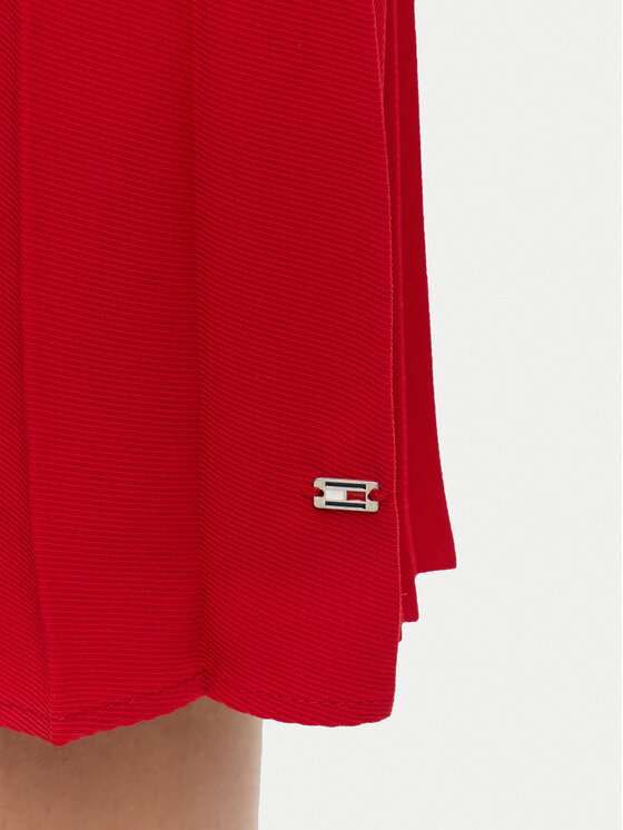 Tommy Hilfiger Tommy Hilfiger Plisovaná sukně WW0WW43886 Červená Regular Fit