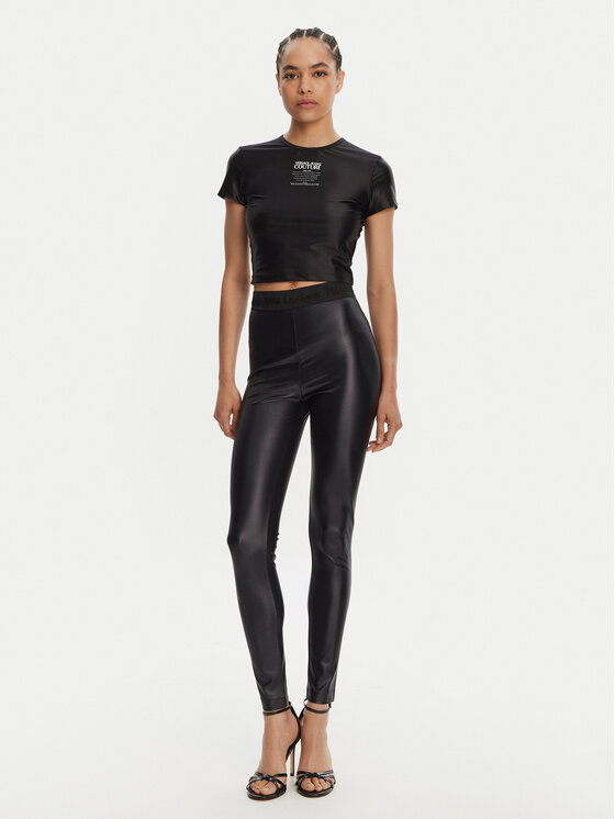 Versace Jeans Couture Versace Jeans Couture Póló 78HAH6A2 Fekete Slim Fit