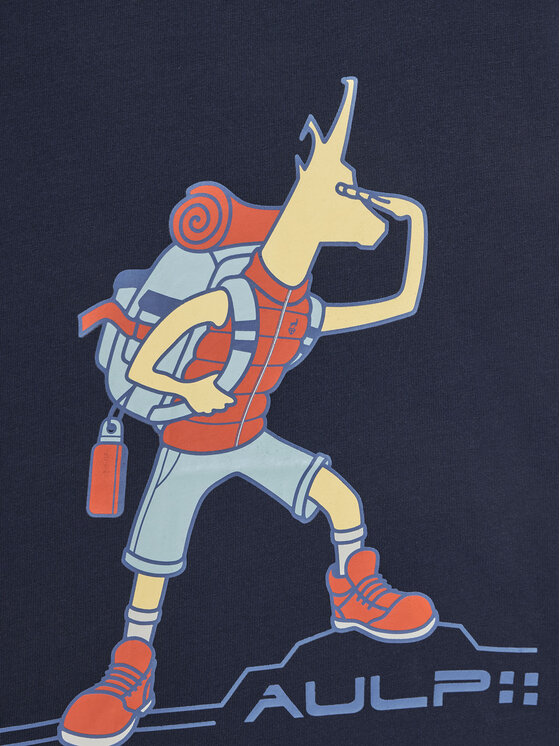 Aulp Aulp T-särk Timon Tumesinine Regular Fit