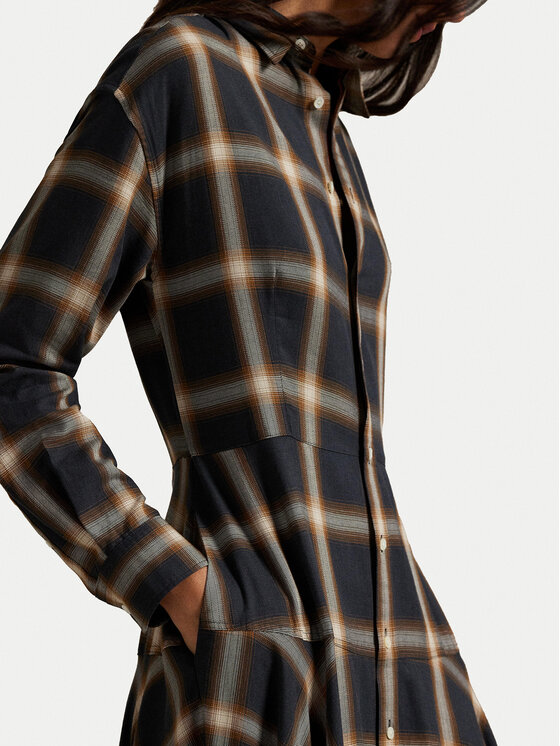 Polo Ralph Lauren Polo Ralph Lauren Hemdkleid 211A12167001 Braun A-Line Fit