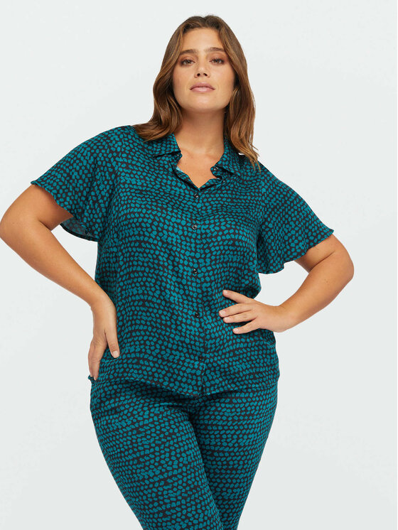Fiorella Rubino Fiorella Rubino Camicia 5356T101256N0Z4 Verde Regular Fit