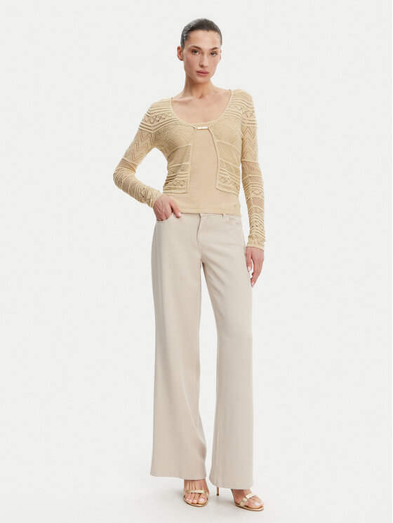 Guess Guess Farmer W4GA96 WDP85 Bézs Wide Leg