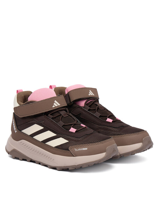 adidas adidas Trekkingi Terrex Anylander Mid Climaproof Children Hiking Shoes KJ2670 Brązowy