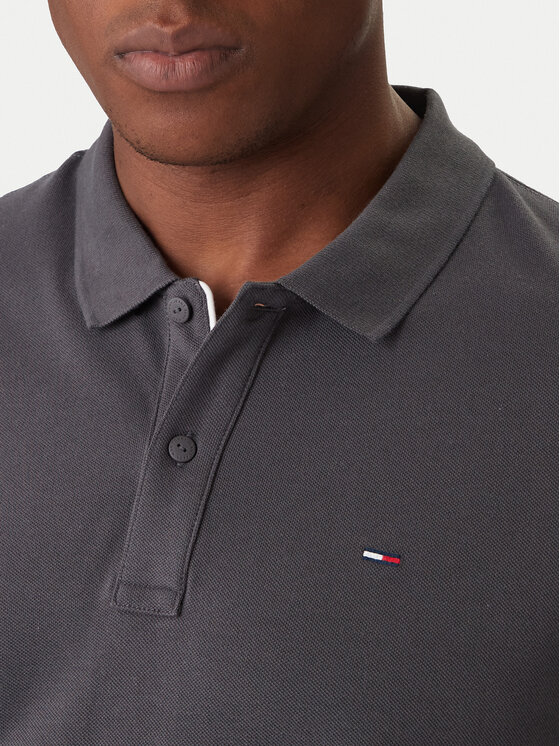 Tommy Jeans Tommy Jeans Polokošeľa DM0DM20676 Sivá Slim Fit