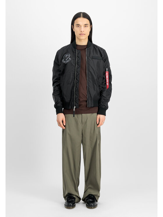 Alpha Industries Alpha Industries Bunda bomber MA-1 TT Flying Tigers Light Bomber Jacket Černá Slim Fit