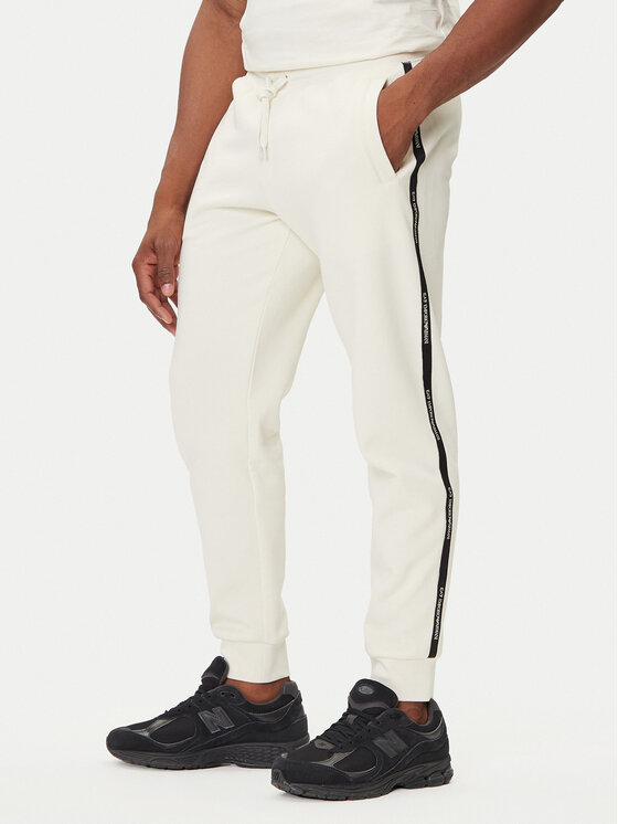 EA7 Emporio Armani Teplákové nohavice 7M000974 AF10377 U1105 Béžová Regular Fit