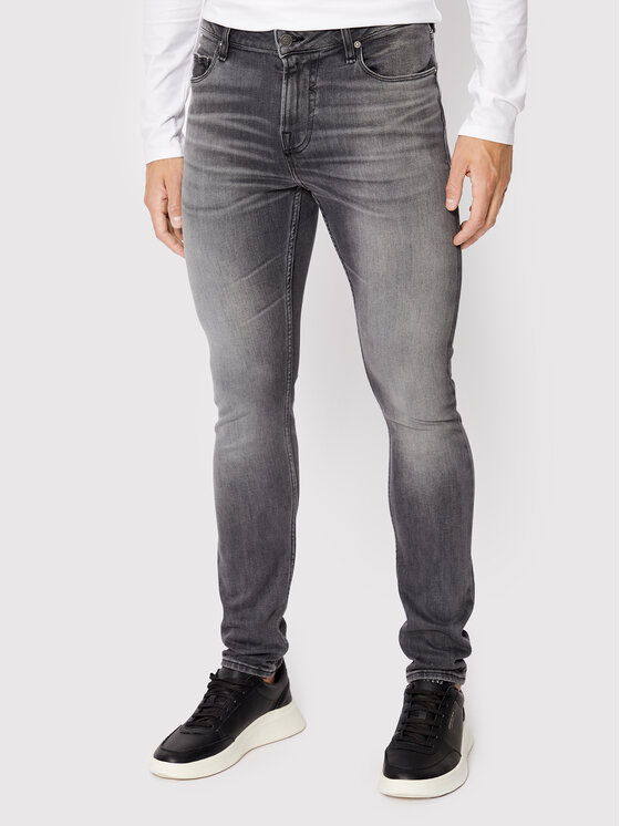 Guess Džínsy Chris M2YA27 D4Q52 Sivá Super Skinny Fit