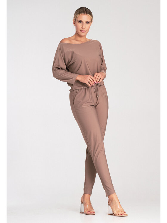FIGL FIGL Kombinezon M1030 Beżowy Regular Fit