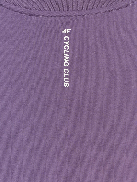 4F 4F T-Shirt WHEEL & WAVE Fioletowy Relaxed Fit