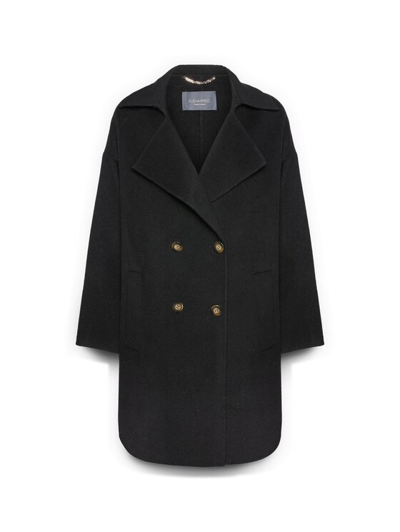 Elena Mirò Elena Mirò Cappotto invernale 8081E000162N033 Nero Regular Fit