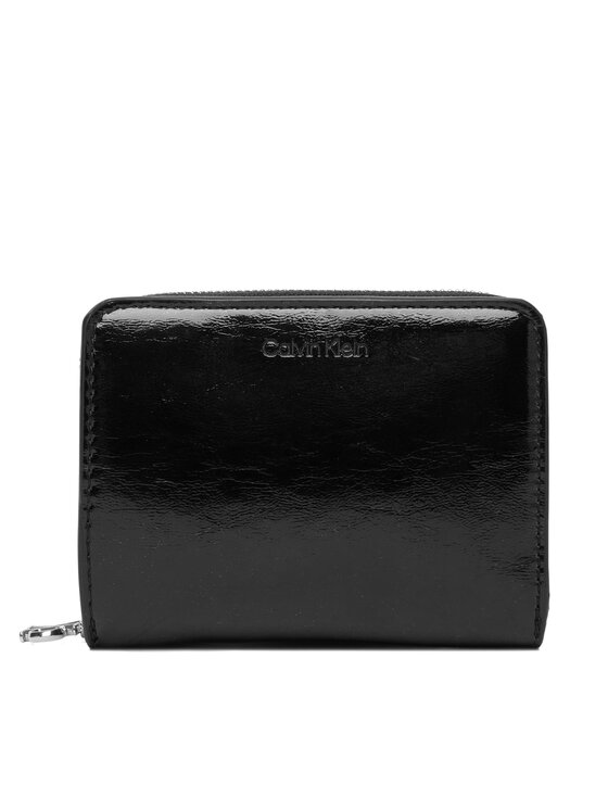 Calvin Klein Calvin Klein Pénztárca Ck Metallic Flap Zip Around LV04F1103G Fekete